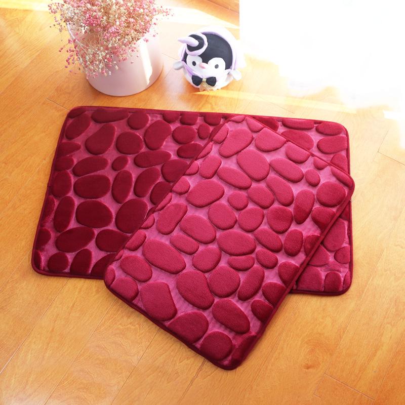 Thickened 40D Memory Foam Non-slip Bathroom Door Mat - Pebble Design 40x60 cm вино красного
Thickened 40D Memory Foam Non-slip Bathroom Door Mat - Pebble Design 40x60 cm вино красного