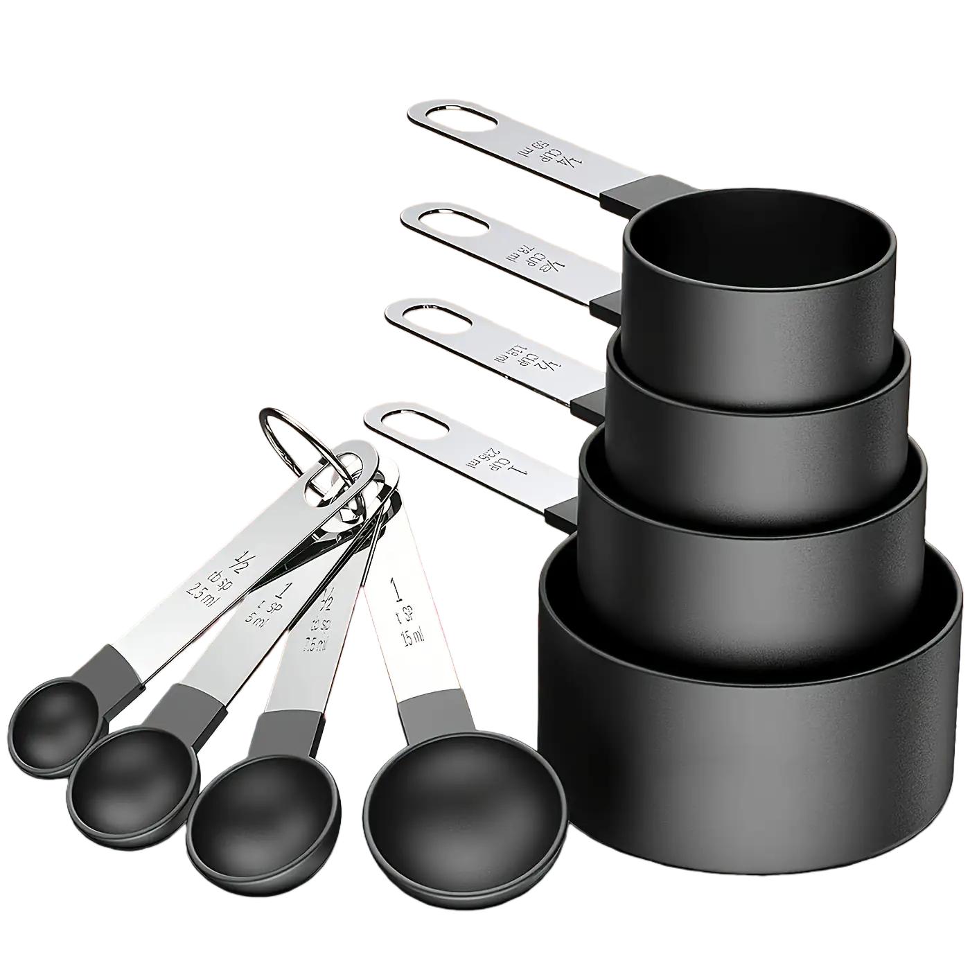 8-Pc Stackable Stainless Steel Measuring Set for Dry/Wet Ingredients, Includes Teaspoons (195g) Eight pieces.
8-Pc Stackable Stainless Steel Measuring Set for Dry/Wet Ingredients, Includes Teaspoons (195g) Eight pieces.