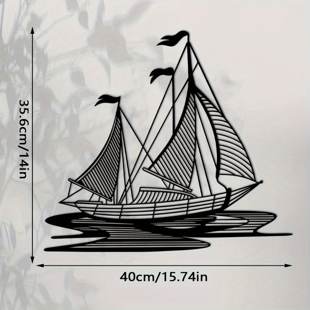 Sailboat Metal Wall Art Nautical Sculpture 15.7x14 Inch Silhouette Design Home Patio Decor Gift for Wedding Mother Day Valentine
Sailboat Metal Wall Art Nautical Sculpture 15.7x14 Inch Silhouette Design Home Patio Decor Gift for Wedding Mother Day Valentine