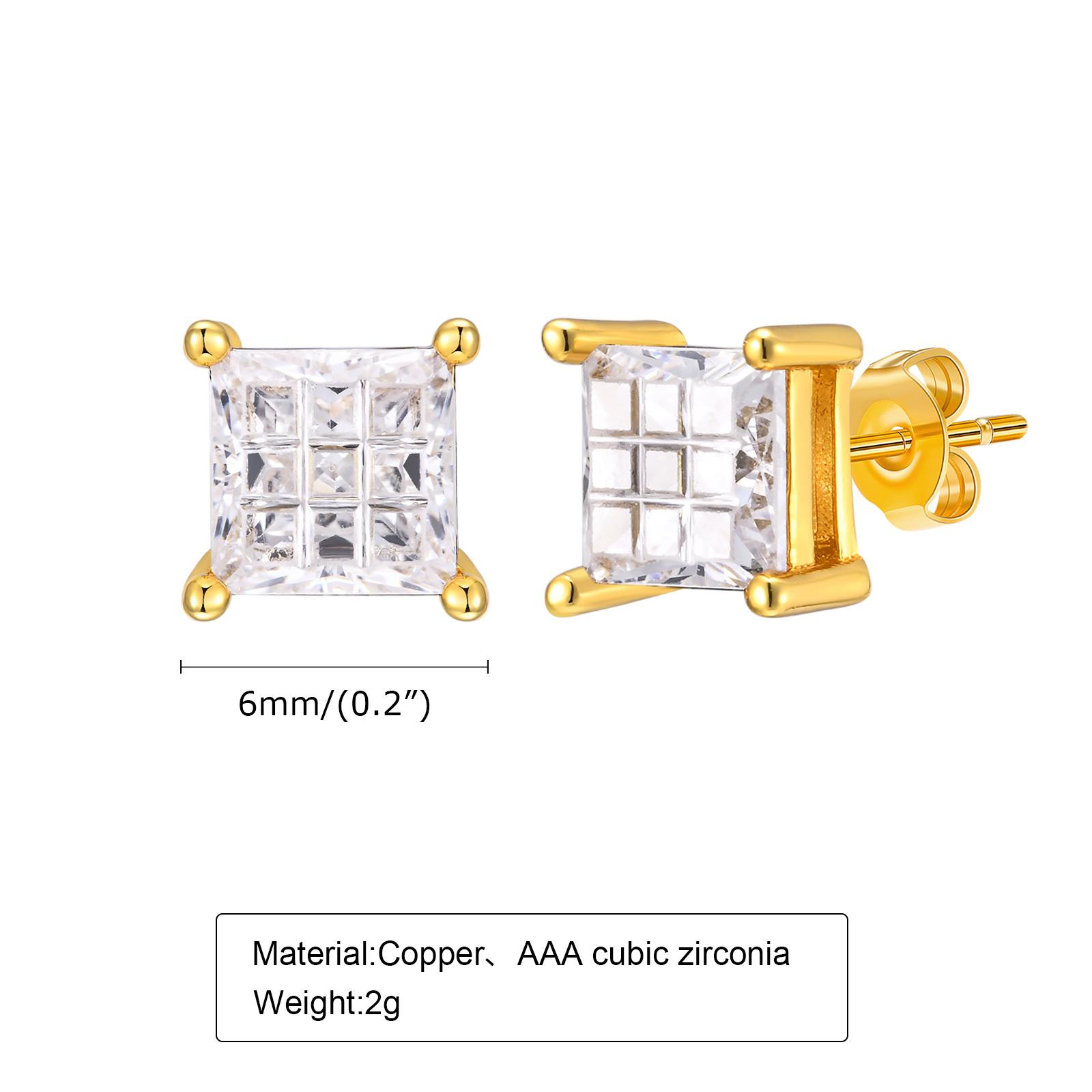Trendy CZ Stone Metal Unisex Geometric Stud Earrings For Women Men, Luxury Bling AAA Cubic Zirconia Earring Ear Jewelry Gifts
Trendy CZ Stone Metal Unisex Geometric Stud Earrings For Women Men, Luxury Bling AAA Cubic Zirconia Earring Ear Jewelry Gifts