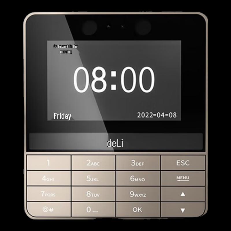 Deli Face Recognition Attendance Machine CN plug (adapter included)
Deli Face Recognition Attendance Machine CN plug (adapter included)