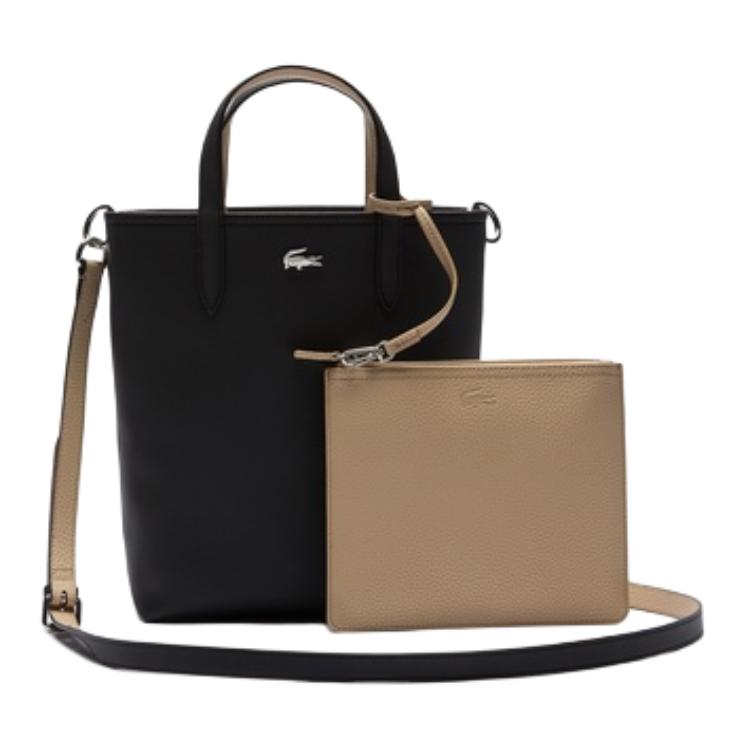Lacoste Anna Reversible Vertical Synthetic Leather Tote Bag Women tote bags Black Khaki NF2991A-A91 Black & Khaki
Lacoste Anna Reversible Vertical Synthetic Leather Tote Bag Women tote bags Black Khaki NF2991A-A91 Black & Khaki