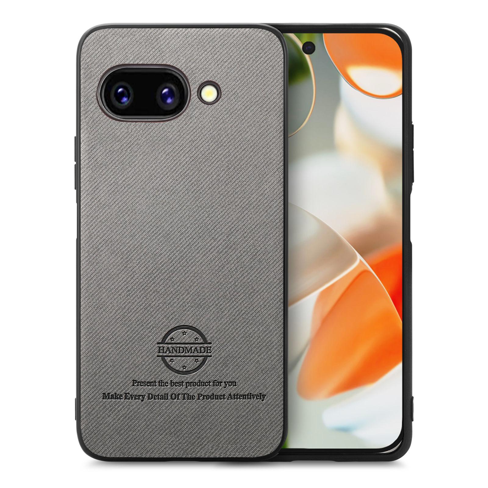 For Google Pixel 9a Leather Phone Back Cover with Cloth Texture Grey
For Google Pixel 9a Leather Phone Back Cover with Cloth Texture Grey