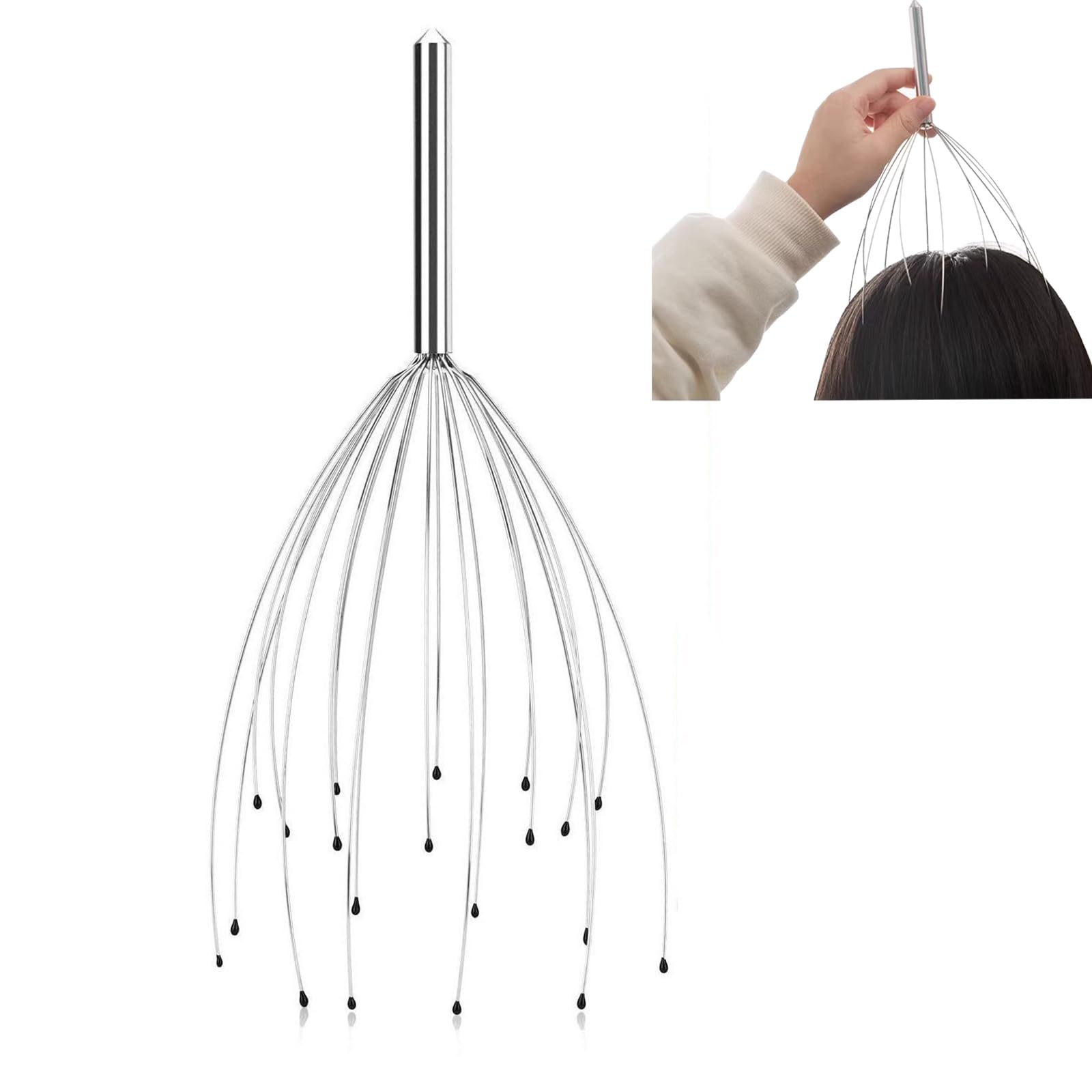 WOVTE Scalp Stress Meridian Scalp 20 Handheld Head Massage Stimulates Acupuncture Promotes Blood Scalp Tingling Stress Relief Massage, Relief, срібний
WOVTE Scalp Stress Meridian Scalp 20 Handheld Head Massage Stimulates Acupuncture Promotes Blood Scalp Tingling Stress Relief Massage, Relief, срібний