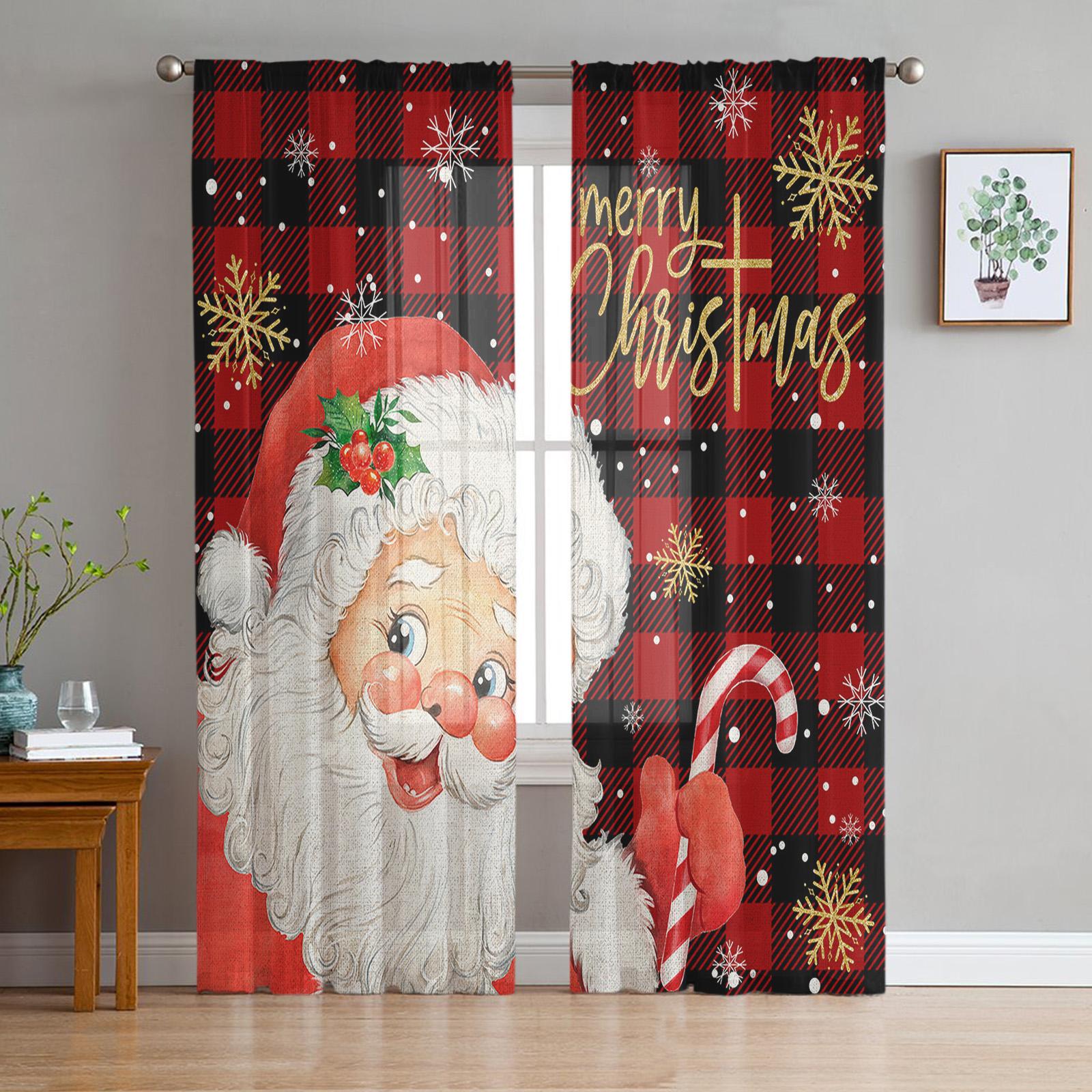 Рождественская елка Снеговик Снежинка Гостиная Спальня Прозрачные прозрачные шторы Праздничное украшение Окно Вуаль Тюлевая занавеска 135W x 114H(cm)
Рождественская елка Снеговик Снежинка Гостиная Спальня Прозрачные прозрачные шторы Праздничное украшение Окно Вуаль Тюлевая занавеска 135W x 114H(cm)