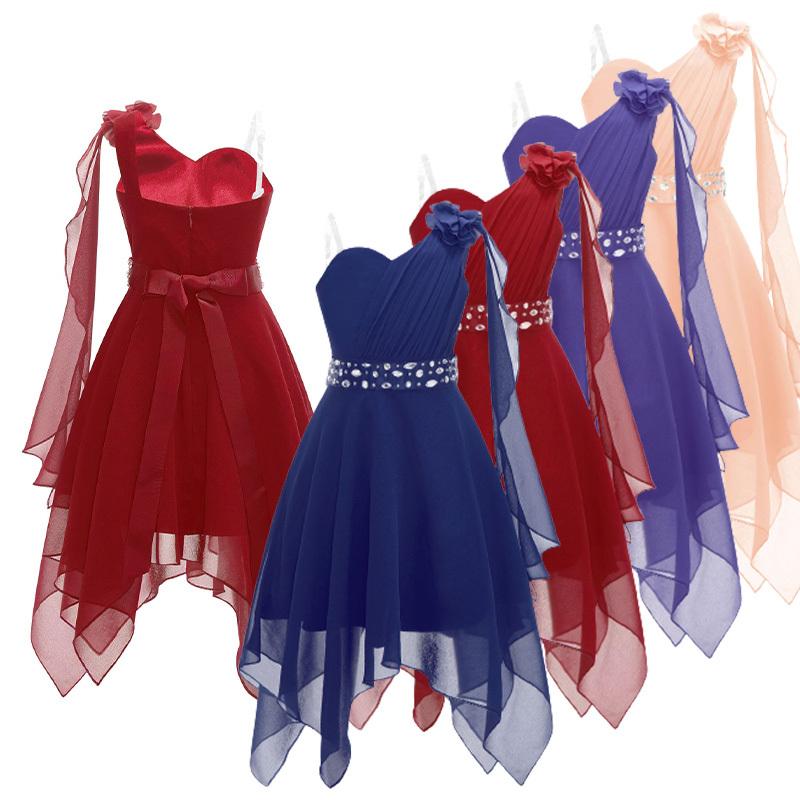 Girls One Shoulder Sleeveless Flower Girl Dress Kids Ruched Applique Pageant Wedding Bridesmaid Dresses 5-6 Years темно-синього кольору
Girls One Shoulder Sleeveless Flower Girl Dress Kids Ruched Applique Pageant Wedding Bridesmaid Dresses 5-6 Years темно-синього кольору