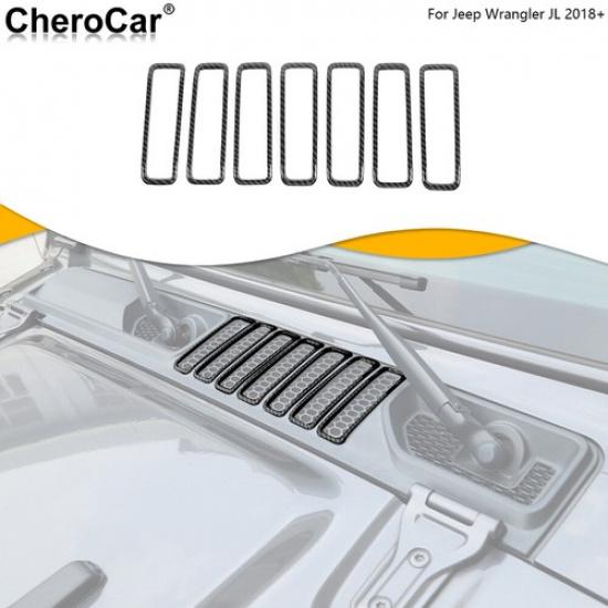 Front Engine Hood Air Vents Trim Cover for 18+ Jeep Wrangler JL JT Carbon Fiber
Front Engine Hood Air Vents Trim Cover for 18+ Jeep Wrangler JL JT Carbon Fiber