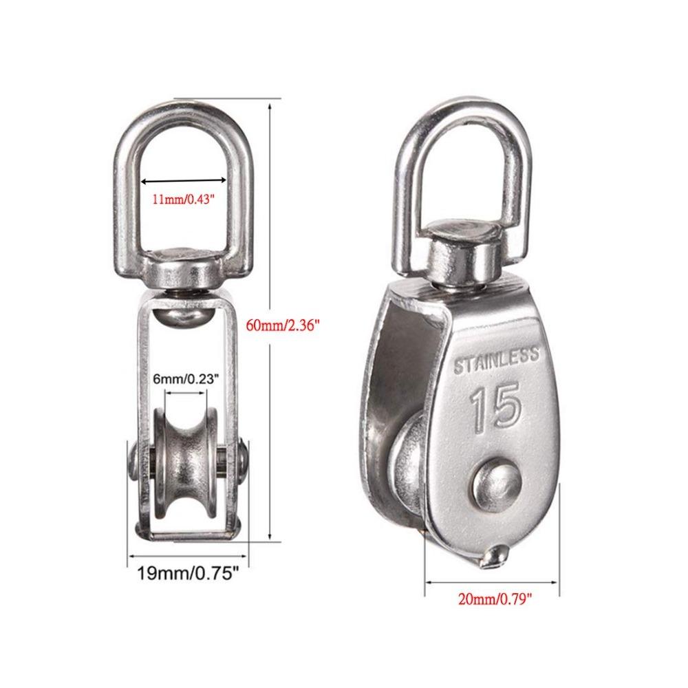 1/2/4 шт. Подъемный одинарный шкив M15, ролик из нержавеющей стали 304, сверхмощный одинарный шкив, вращающийся подъемный веревочный шкив, набор 2pcs
1/2/4 шт. Подъемный одинарный шкив M15, ролик из нержавеющей стали 304, сверхмощный одинарный шкив, вращающийся подъемный веревочный шкив, набор 2pcs