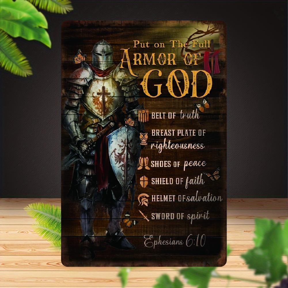 Retro Metal Wall Sign Put On The Whole Armor Of God Ephesians 61018 Rustic Iron Christian Decor for Home Church Cafe 20x30cm(7.8x11.8inch)
Retro Metal Wall Sign Put On The Whole Armor Of God Ephesians 61018 Rustic Iron Christian Decor for Home Church Cafe 20x30cm(7.8x11.8inch)