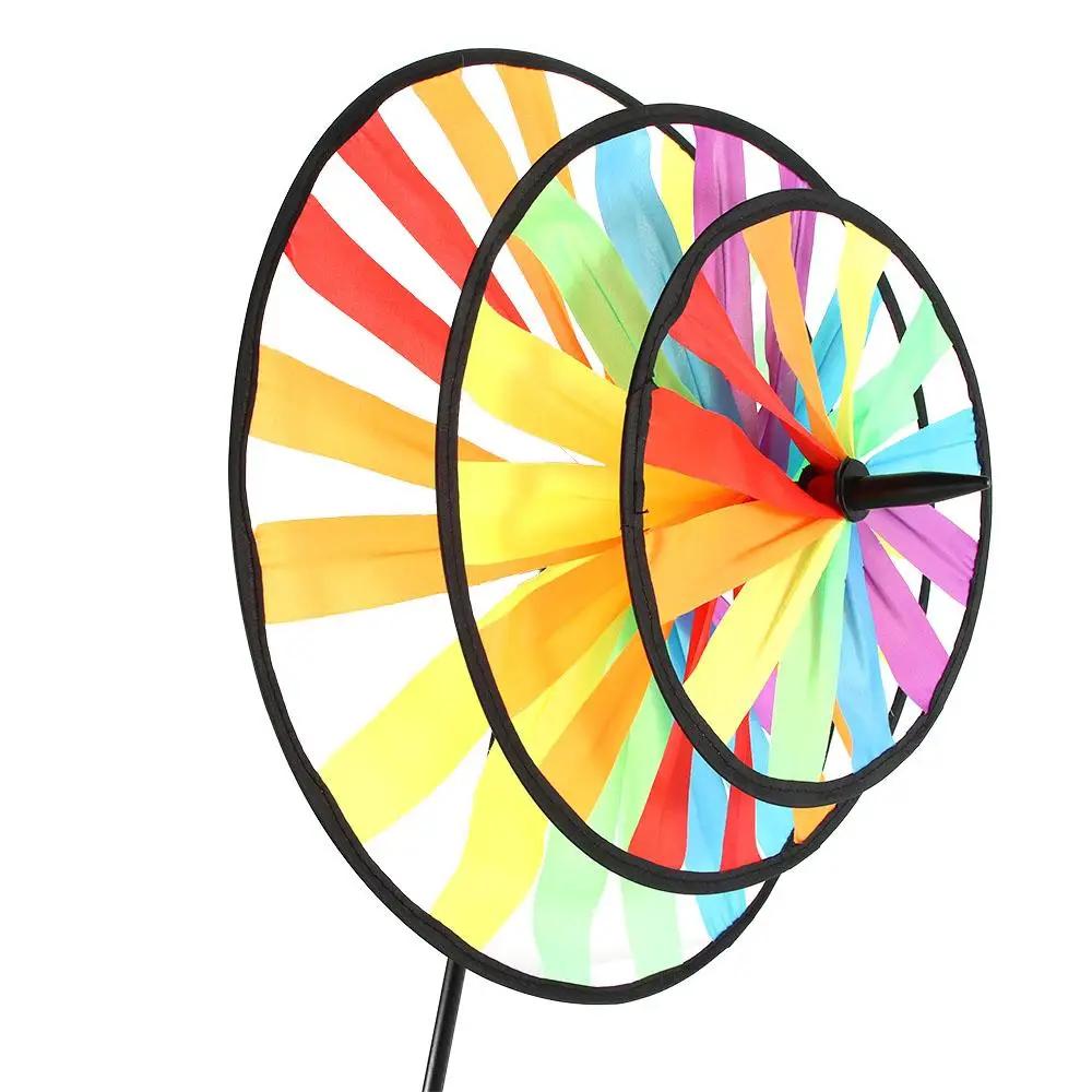 Lightweight Easy Removal Colorful Triple Wheel Garden Windmill Rainbow Pinwheel Windmill Toys Wind Spinners
Lightweight Easy Removal Colorful Triple Wheel Garden Windmill Rainbow Pinwheel Windmill Toys Wind Spinners