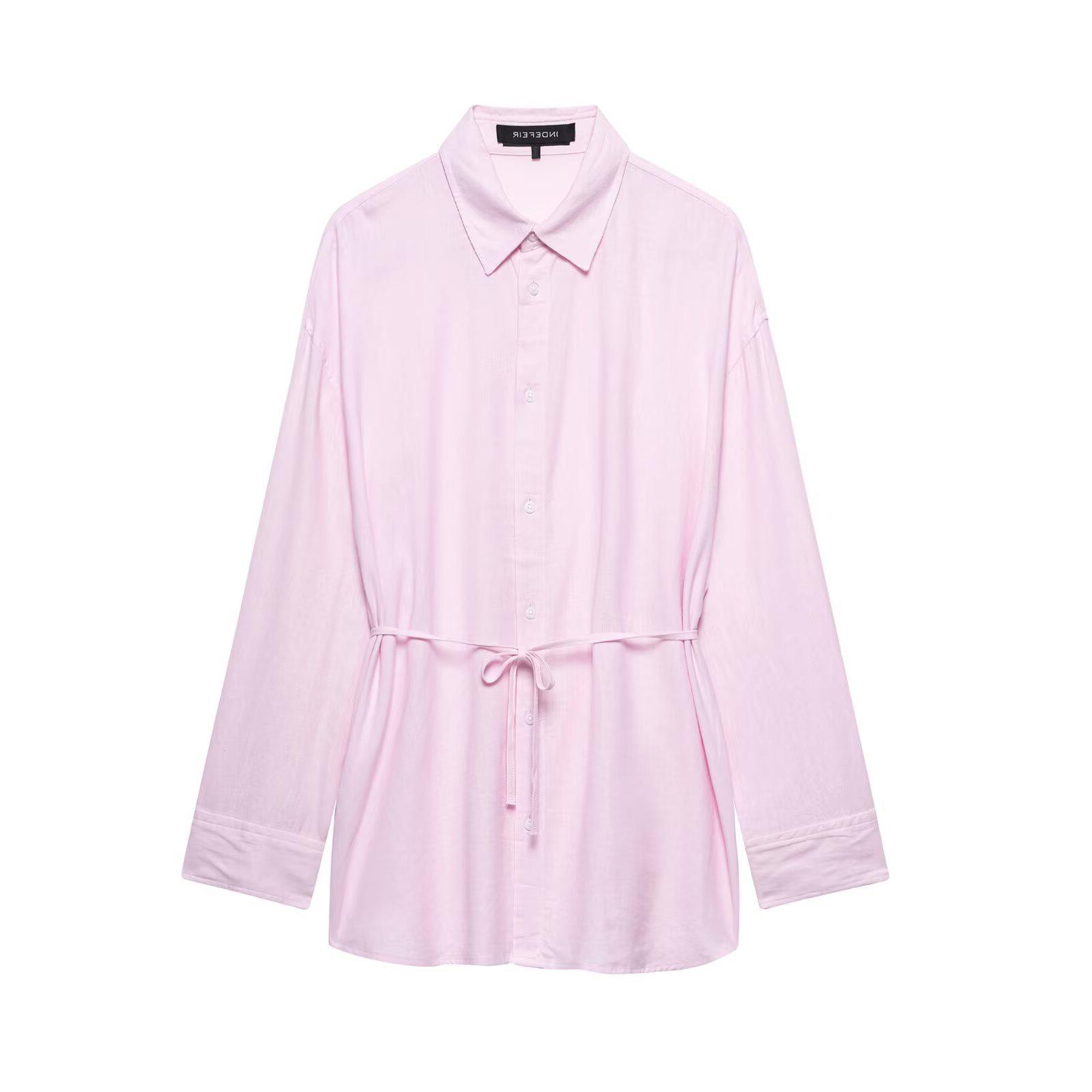 TAOP&ZA Women s Spring/Summer Waist-Tie Long Sleeve Shirt with Turn-Down Collar Small
TAOP&ZA Women s Spring/Summer Waist-Tie Long Sleeve Shirt with Turn-Down Collar Small