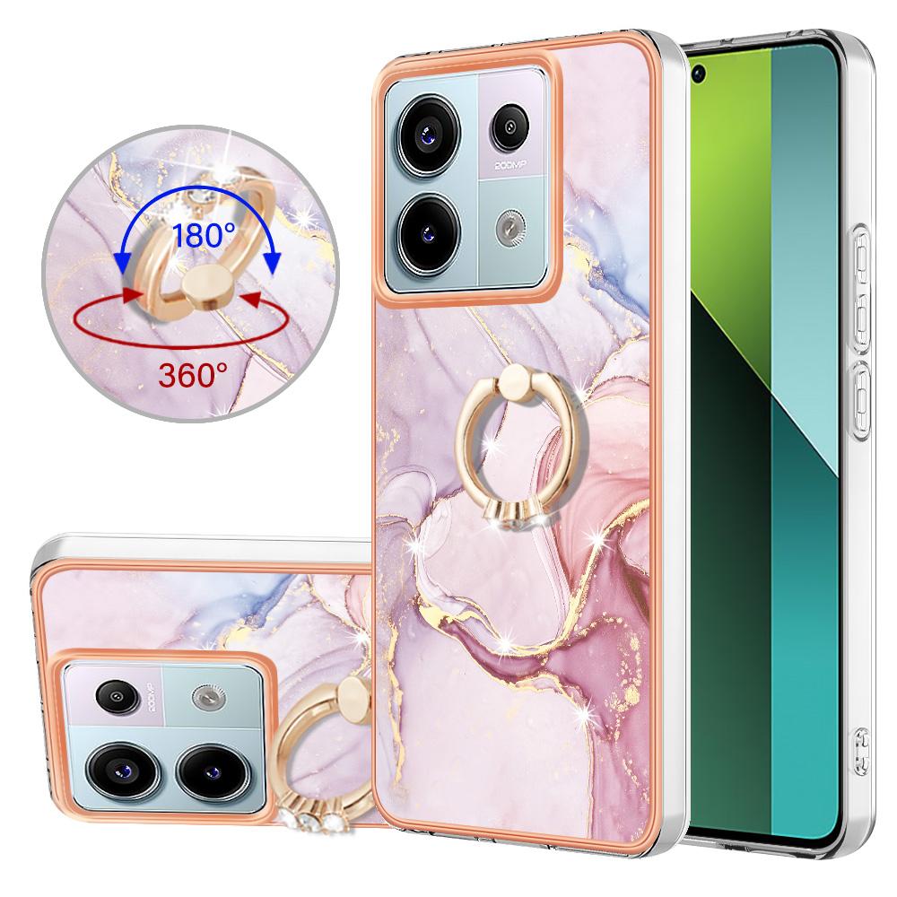 For Xiaomi Redmi Note 13 Pro 5G/Poco X6 5G Case with Ring Kickstand Marble Pattern Electroplating TPU Back Cover Rose Gold 005
For Xiaomi Redmi Note 13 Pro 5G/Poco X6 5G Case with Ring Kickstand Marble Pattern Electroplating TPU Back Cover Rose Gold 005