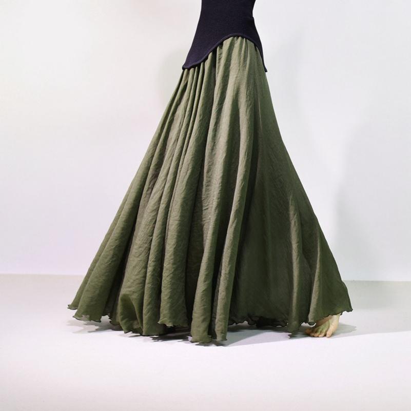 Sen Female Literary and Artistic Large Size Cotton and Linen Skirt Elastic Waist Linen A-line Skirt Long Solid Color Ethnic Style Large Skirt 95CM зелений
Sen Female Literary and Artistic Large Size Cotton and Linen Skirt Elastic Waist Linen A-line Skirt Long Solid Color Ethnic Style Large Skirt 95CM зелений