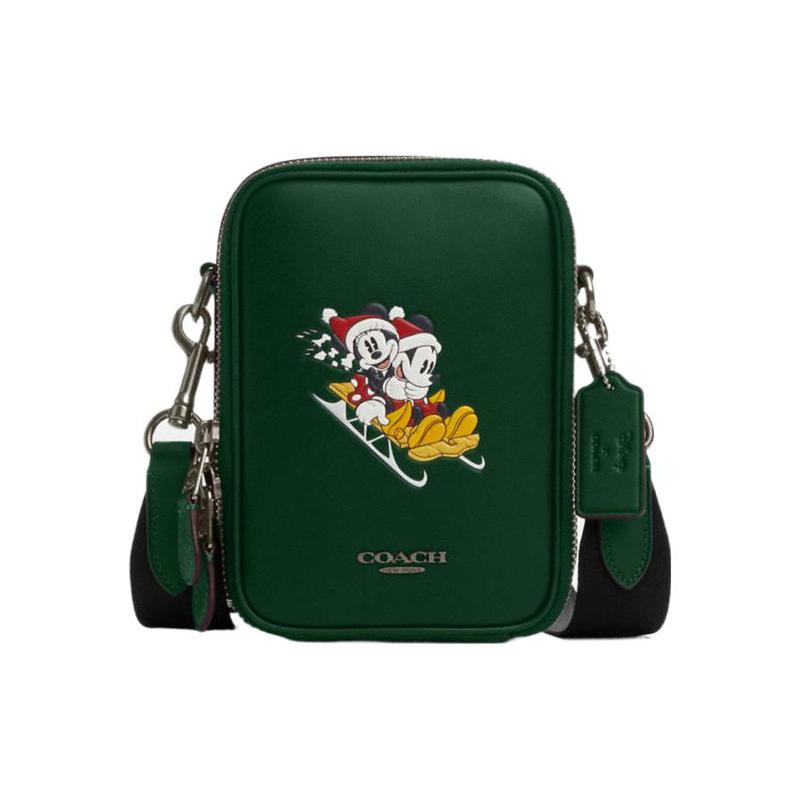 COACH Disney Stanton 18 co-branded Mickey ski print detachable shoulder strap with zipper closure cow leather crossbody bag mini men s green зелений
COACH Disney Stanton 18 co-branded Mickey ski print detachable shoulder strap with zipper closure cow leather crossbody bag mini men s green зелений