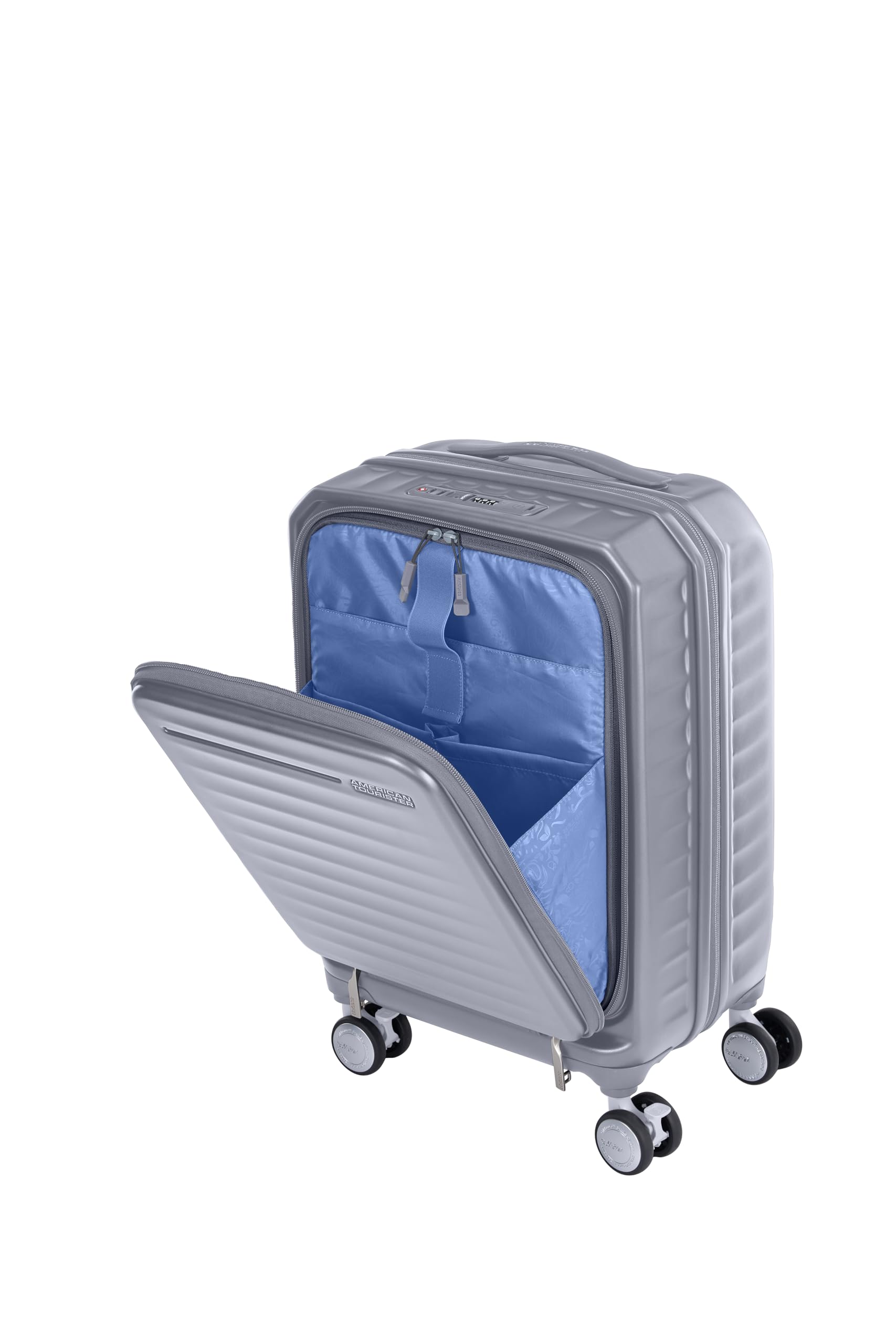 Suitcase Carry Case FRONTEC Spinner 54 S size allowed Front open Expandable Lightweight Large capacity With brake TSA lock L 54cm Cool gray [American 
Suitcase Carry Case FRONTEC Spinner 54 S size allowed Front open Expandable Lightweight Large capacity With brake TSA lock L 54cm Cool gray [American