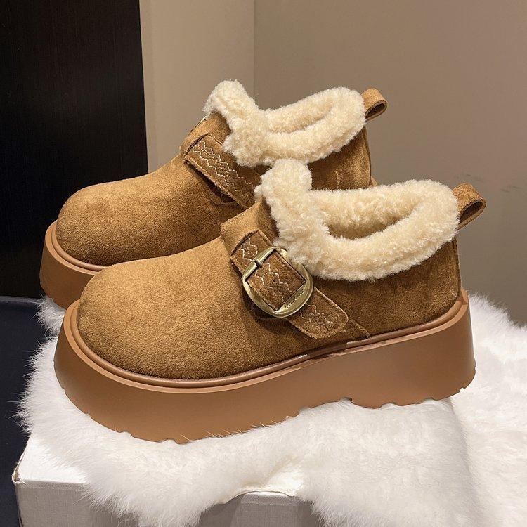 Retro wind cold-proof thick-soled cotton shoes women s new winter velvet thickened super soft Birkenstocks 40 коричневий
Retro wind cold-proof thick-soled cotton shoes women s new winter velvet thickened super soft Birkenstocks 40 коричневий