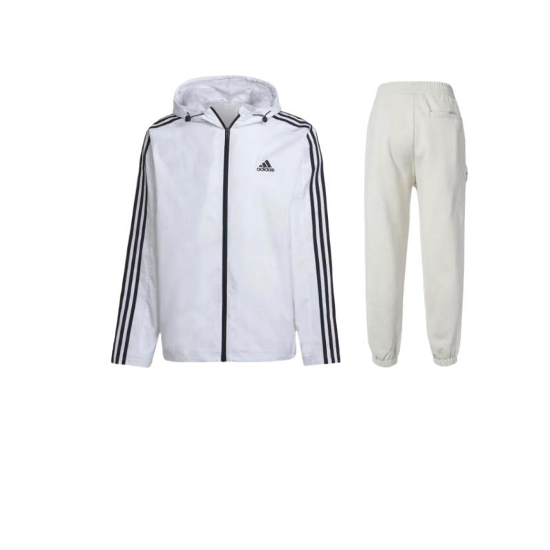 Adidas Комплект спортивных штанов унисекс с тремя полосками и логотипом на молнии с капюшоном и манжетами IV7602+-IB0382 
Adidas Комплект спортивных штанов унисекс с тремя полосками и логотипом на молнии с капюшоном и манжетами IV7602+-IB0382