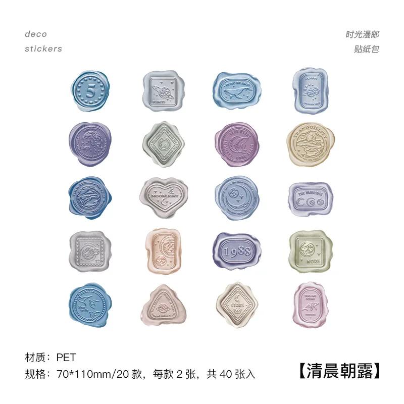 40pcs Wax Seal Stickers Decorative PET Transparent Decals Vintage Circle Sealing Stickers For Scrapbook Planner Journal Envelope
40pcs Wax Seal Stickers Decorative PET Transparent Decals Vintage Circle Sealing Stickers For Scrapbook Planner Journal Envelope