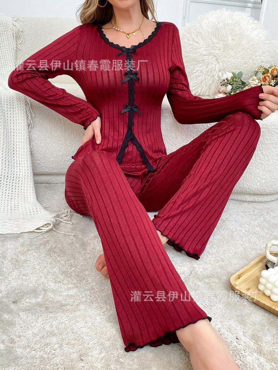 European and American pajamas women s two-piece set, autumn and winter models, home warmth, casual fashion, can be worn outside, loungewear suit women XL бордовий
European and American pajamas women s two-piece set, autumn and winter models, home warmth, casual fashion, can be worn outside, loungewear suit women XL бордовий