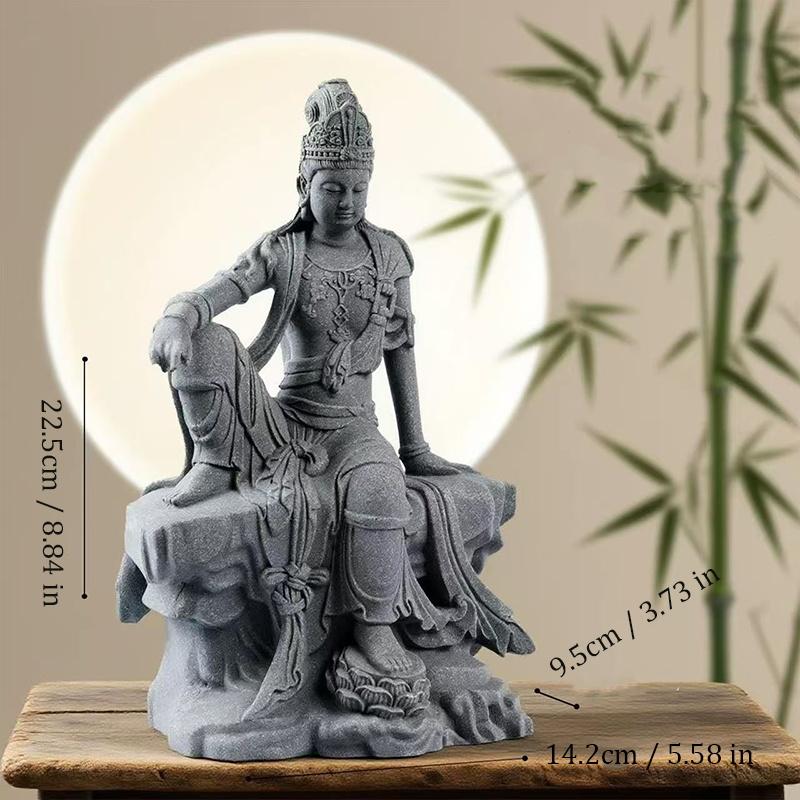 Water Moon Free Guanyin sculptures and figurines, sandstone Home Living Room Office Wealth Luck Feng Shui Decor statue
Water Moon Free Guanyin sculptures and figurines, sandstone Home Living Room Office Wealth Luck Feng Shui Decor statue