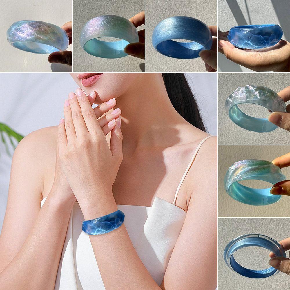 Resin Chunky Bangle Irregular Simple Bangle Creative Gift Cuff Bracelet Jewelry Accessories B
Resin Chunky Bangle Irregular Simple Bangle Creative Gift Cuff Bracelet Jewelry Accessories B
