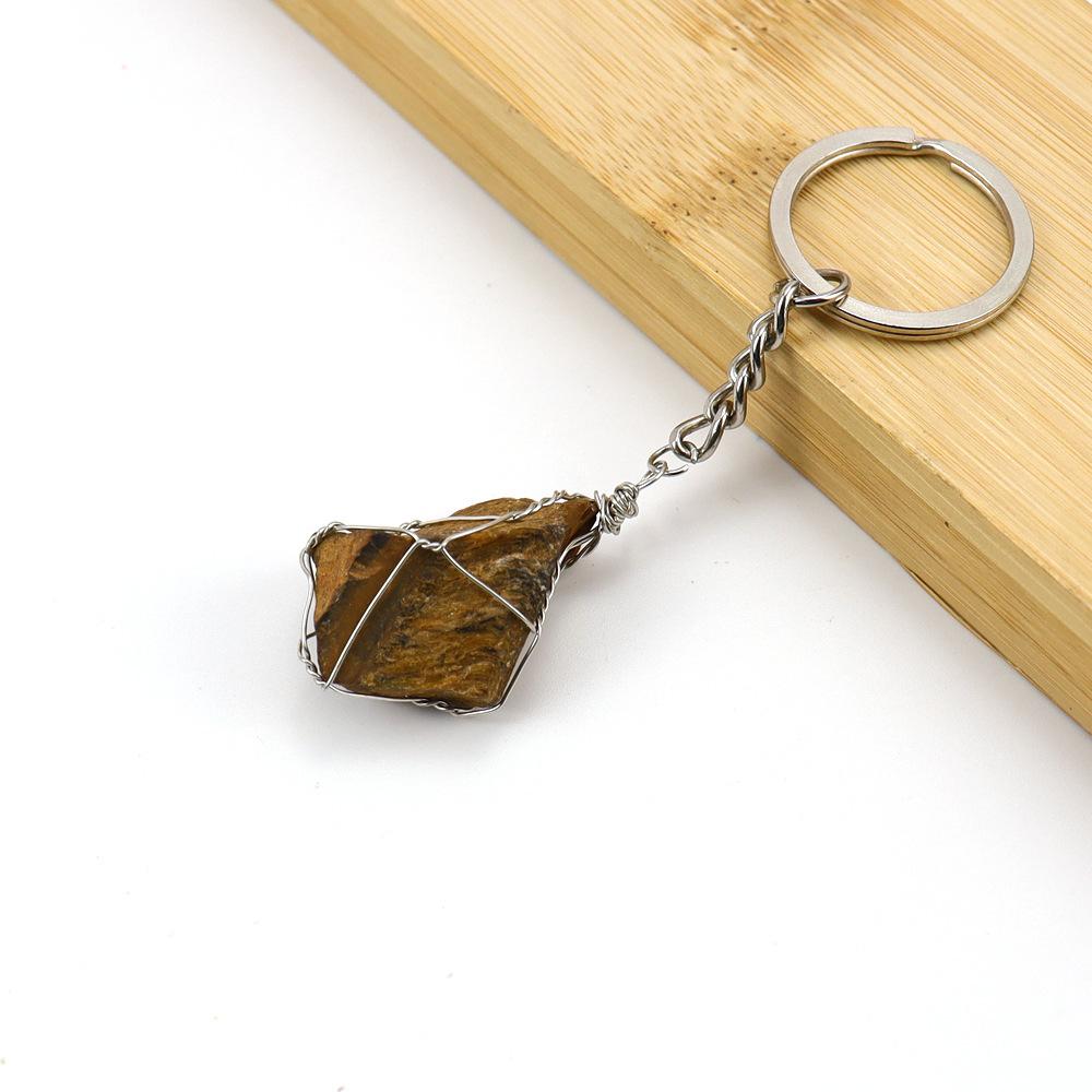 Silver Wire Winding Natural Crystal Rough Stone Keychain Pendant Bag Pendant Key Chain K36
Silver Wire Winding Natural Crystal Rough Stone Keychain Pendant Bag Pendant Key Chain K36
