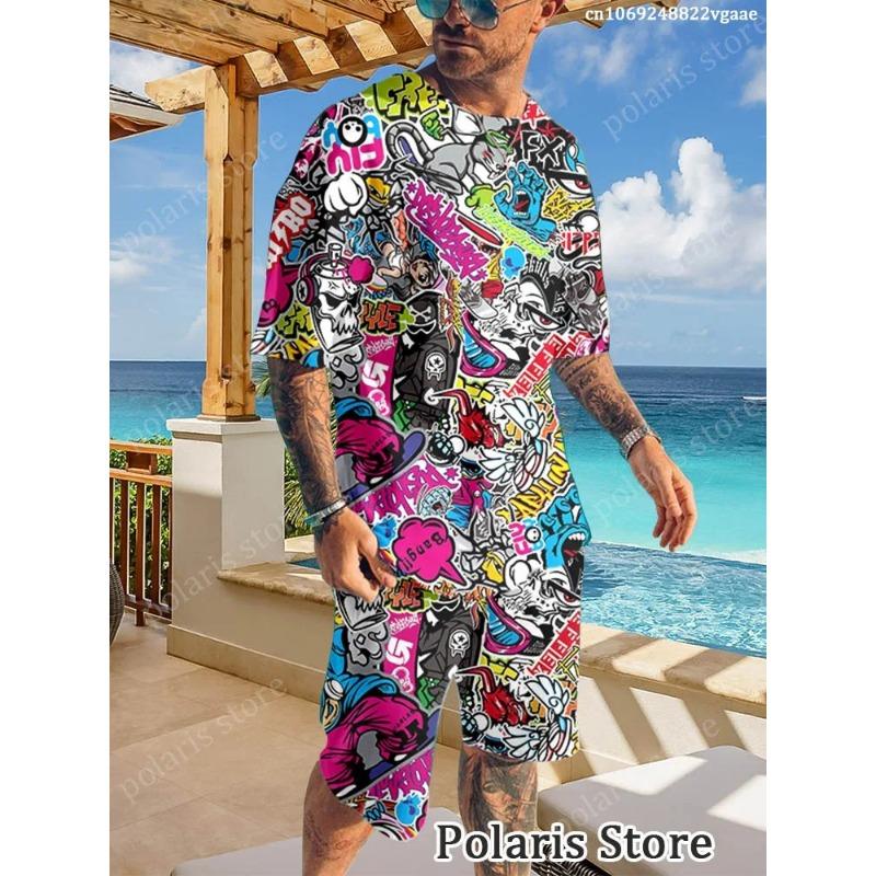 Summer Graffiti Sportswear Men s Fun T-shirt Set Manga Illustrations Loose XXS
Summer Graffiti Sportswear Men s Fun T-shirt Set Manga Illustrations Loose XXS