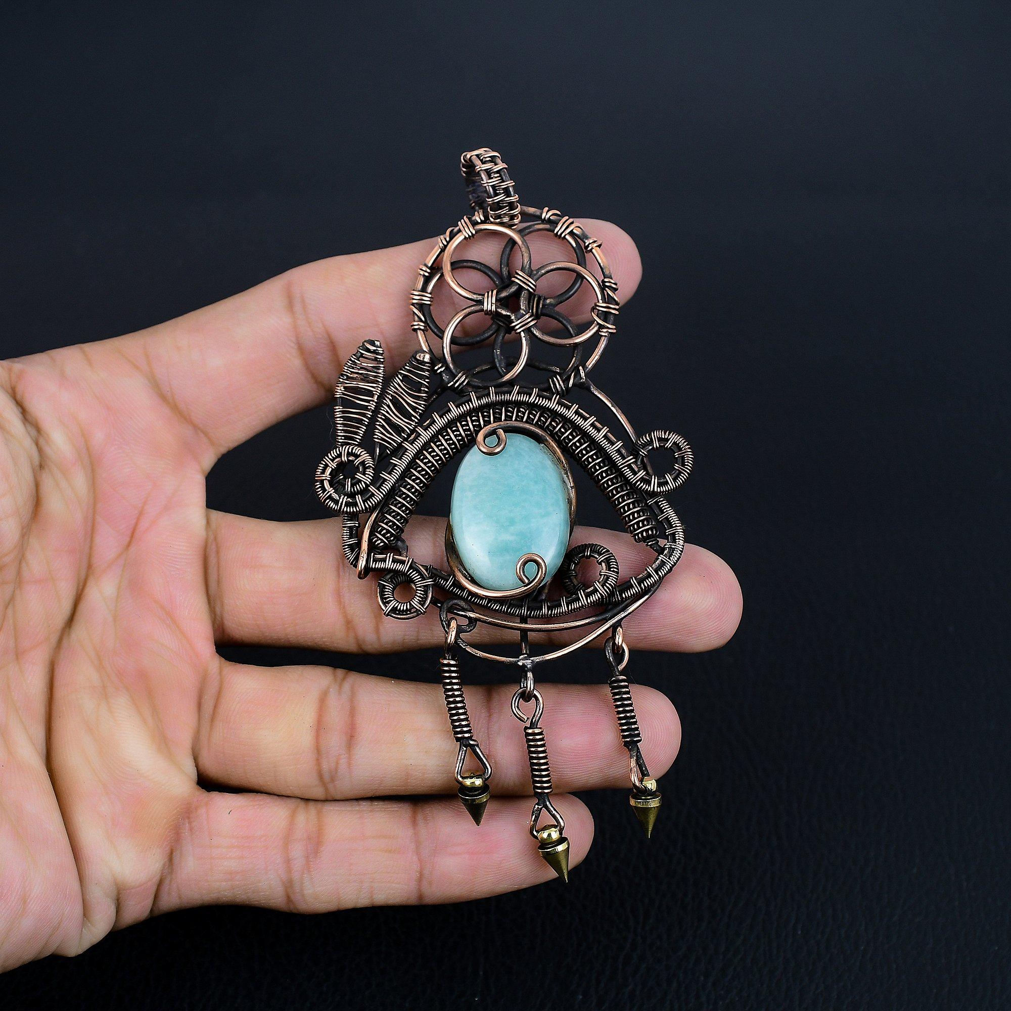 Кулон из амазонита, кулон, обернутый медной проволокой 999 пробы, украшения из драгоценных камней ручной работы, подарки для жены, совершенно новый кулон 2.55 Inches
Кулон из амазонита, кулон, обернутый медной проволокой 999 пробы, украшения из драгоценных камней ручной работы, подарки для жены, совершенно новый кулон 2.55 Inches