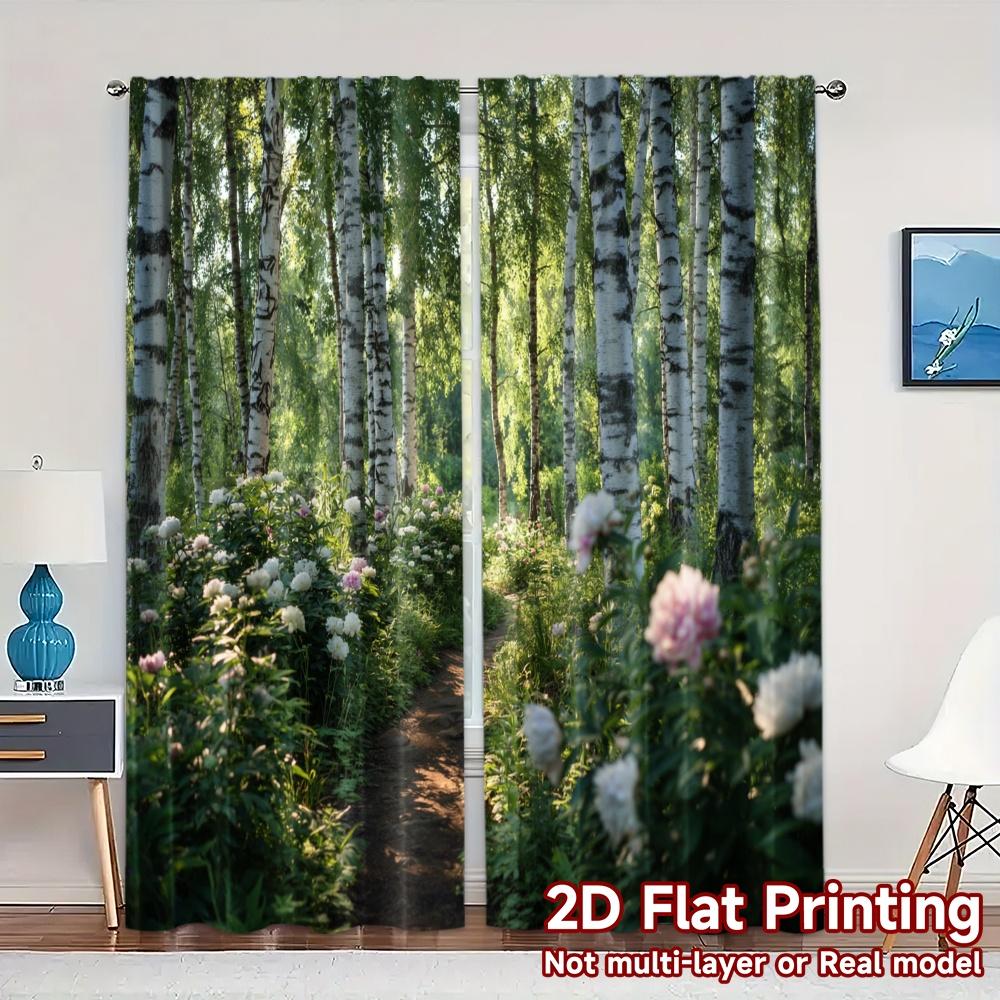 Set Of 2 Flat Printing Curtains Without Rod Birch Pathway Minimalist Polyester Home Decor Use Modern Made W100*H70(CM)-Hooks&1PCS
Set Of 2 Flat Printing Curtains Without Rod Birch Pathway Minimalist Polyester Home Decor Use Modern Made W100*H70(CM)-Hooks&1PCS