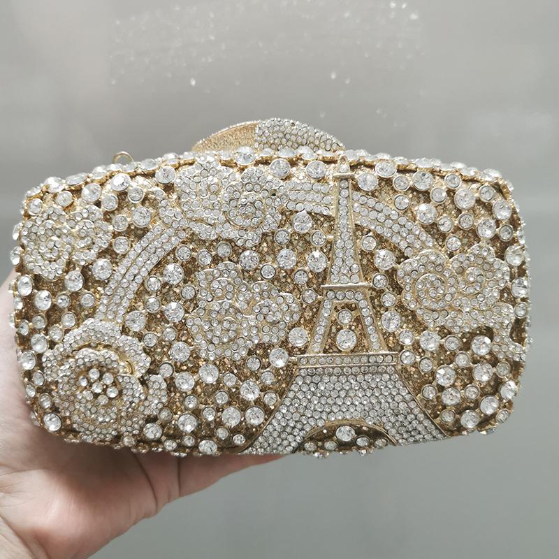 Diamond Evening Clutch WHTUOHENG Hollow Out Gold Metal Flower Tower Women Crysal Purses And Handbags Rhinestone Purses Bags 15cmX11.5cmX5cm
Diamond Evening Clutch WHTUOHENG Hollow Out Gold Metal Flower Tower Women Crysal Purses And Handbags Rhinestone Purses Bags 15cmX11.5cmX5cm