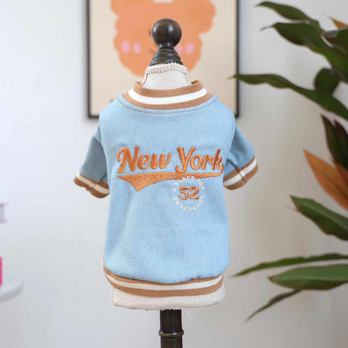 PETCIRCLE Spring Denim Baseball Hoodie for Dogs S
PETCIRCLE Spring Denim Baseball Hoodie for Dogs S