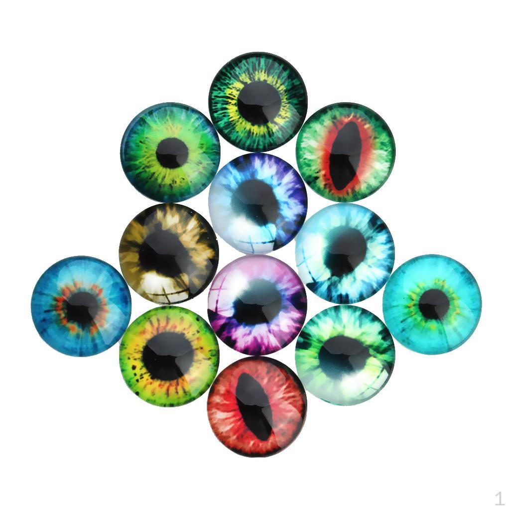 20pcs Eye Pattern Glass Cabochons Flat Back Embellishment Crafts - 12mm
20pcs Eye Pattern Glass Cabochons Flat Back Embellishment Crafts - 12mm