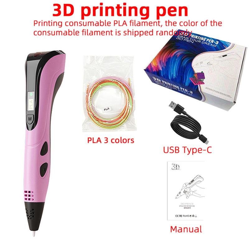 3D Printing Pen Set: Includes 3M Filament, 3 Colors, TYPE-C Power Cord, Manual, Color Box Pink ZYF-03 синий/белый
3D Printing Pen Set: Includes 3M Filament, 3 Colors, TYPE-C Power Cord, Manual, Color Box Pink ZYF-03 синий/белый