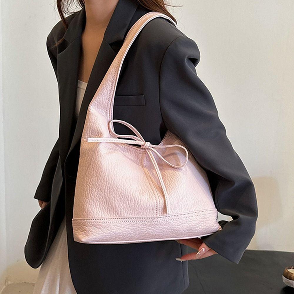Bowknot Soft Pu Leather Tote Bag Handbag Underarm Bag Simple Bow Tie Shoulder Bag Travel розовый
Bowknot Soft Pu Leather Tote Bag Handbag Underarm Bag Simple Bow Tie Shoulder Bag Travel розовый