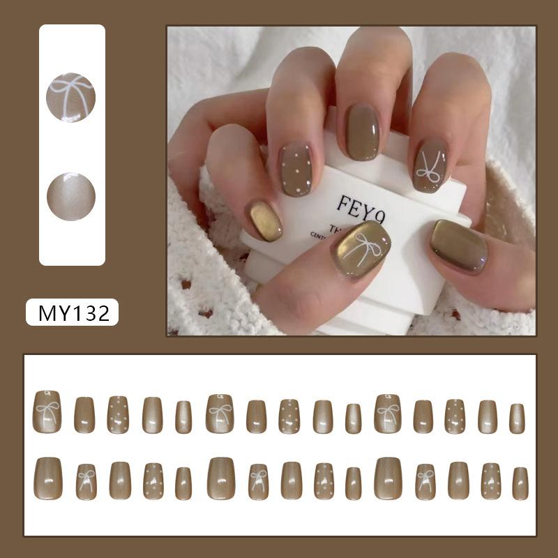 Light coffee line bow polka dot cat eye gentle white European and American ins style nail art patch removable 30 pieces
Light coffee line bow polka dot cat eye gentle white European and American ins style nail art patch removable 30 pieces