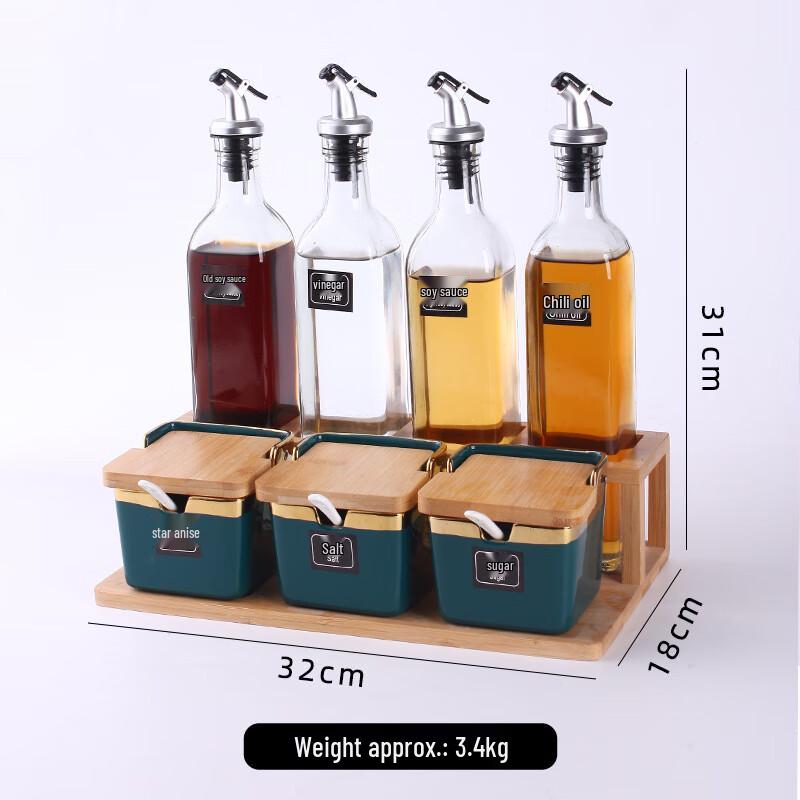 Gold-Plated Ceramic 7-Piece Kitchen Seasoning Set
Gold-Plated Ceramic 7-Piece Kitchen Seasoning Set