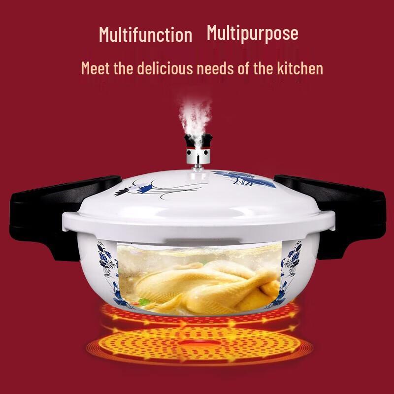 Shuangxi Blue & White Porcelain Multi-Stove Aluminum Micro Pressure Cooker
Shuangxi Blue & White Porcelain Multi-Stove Aluminum Micro Pressure Cooker