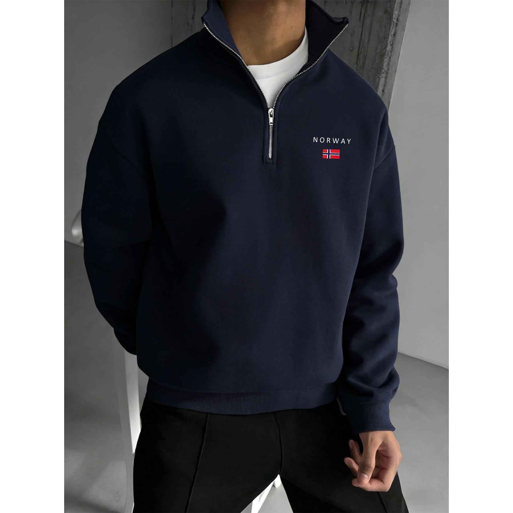 NORWAY Fashionable Men s Half-Zip Hoodie, Minimalist and Stylish Printed Stand-Up Collar Hoodie, Casual Long-Sleeve Fleece Stand-Up Collar Hoodie XXL темно-синього кольору
NORWAY Fashionable Men s Half-Zip Hoodie, Minimalist and Stylish Printed Stand-Up Collar Hoodie, Casual Long-Sleeve Fleece Stand-Up Collar Hoodie XXL темно-синього кольору