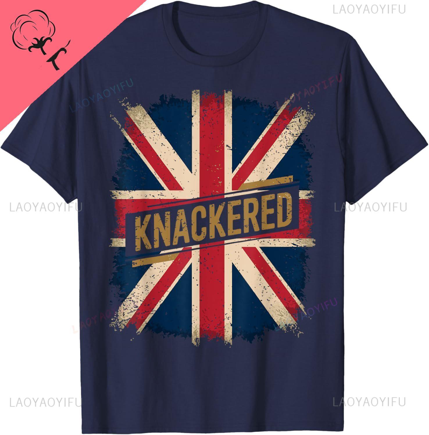 Funny Knackered British Slang Union Jack UK Flag British TShirt Breathable and Comfortable Streetwear Cotton Tee 4XL
Funny Knackered British Slang Union Jack UK Flag British TShirt Breathable and Comfortable Streetwear Cotton Tee 4XL