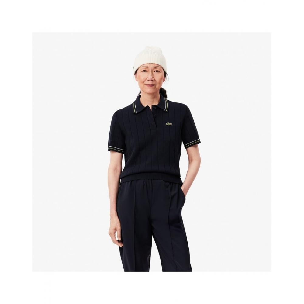 LacoSte Женский свитер-поло с короткими рукавами и цветной отделкой Af2620 54n I61 034
LacoSte Женский свитер-поло с короткими рукавами и цветной отделкой Af2620 54n I61 034