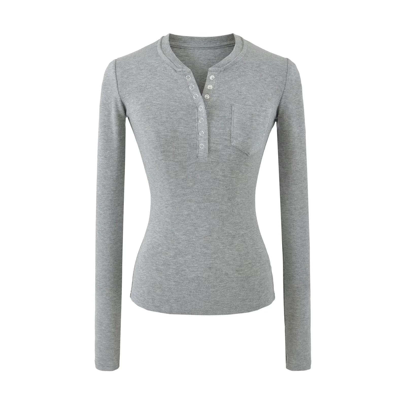 Women s American Spicy Girl Slim-Fit Henley Collar Long-Sleeve T-Shirt - Versatile Base Layer Top, 2026 Small
Women s American Spicy Girl Slim-Fit Henley Collar Long-Sleeve T-Shirt - Versatile Base Layer Top, 2026 Small