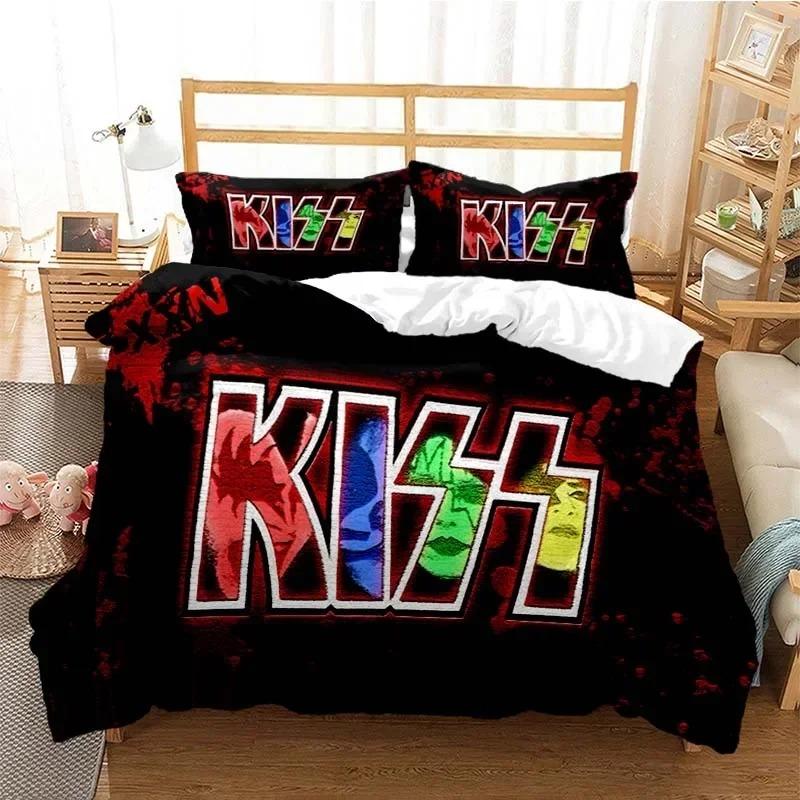 Kiss Band Fashion Bedding Set Duvet Cover Comforter Bed Single Twin Full Queen Youth Kids Girl Boys Gift Duvet Cover Set 70x133cm 3pcs
Kiss Band Fashion Bedding Set Duvet Cover Comforter Bed Single Twin Full Queen Youth Kids Girl Boys Gift Duvet Cover Set 70x133cm 3pcs