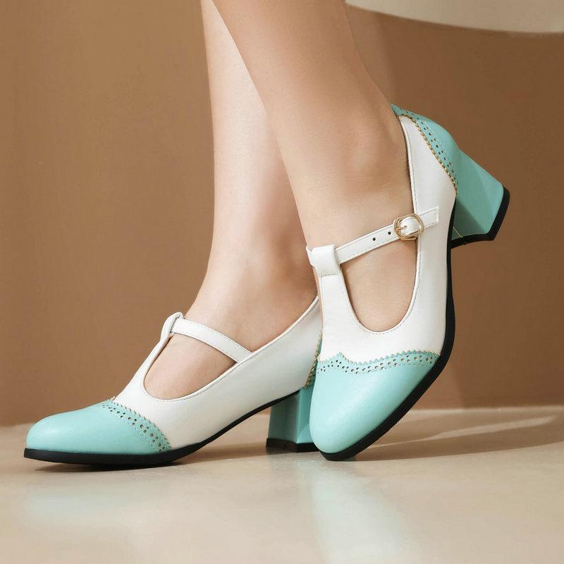 New Fashion Retro Thick Heel High Heel Shoes with T-shaped Buckle British Style Women s Shoes
New Fashion Retro Thick Heel High Heel Shoes with T-shaped Buckle British Style Women s Shoes