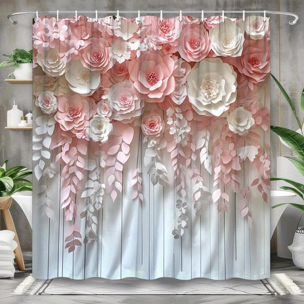Floral Paper Art Shower Curtain In Light Pink Color Washable Dirt-Resistant Shower Head Waterproof Polyester Bath Curtain W60H190(CM)-1 Pcs
Floral Paper Art Shower Curtain In Light Pink Color Washable Dirt-Resistant Shower Head Waterproof Polyester Bath Curtain W60H190(CM)-1 Pcs