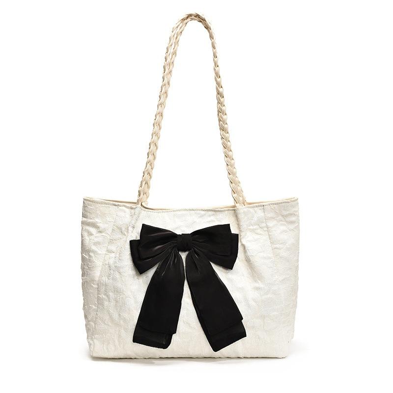 Сегодняшняя популярная сумка через плечо для通勤, женская новая модная универсальная милая сумка-багет с бантом, сумка-тоут белый
Сегодняшняя популярная сумка через плечо для通勤, женская новая модная универсальная милая сумка-багет с бантом, сумка-тоут белый