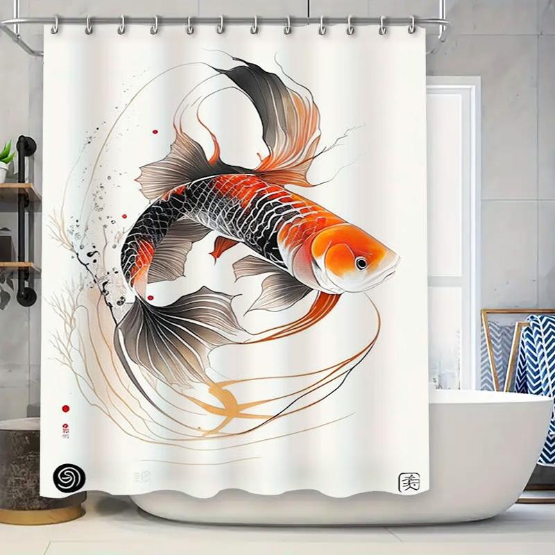 Artistic Fish Shower Curtain Modern Bathroom Decor For Home Decoration Polyester Water-Resistant Fabric W60H190(CM)-1 Pcs
Artistic Fish Shower Curtain Modern Bathroom Decor For Home Decoration Polyester Water-Resistant Fabric W60H190(CM)-1 Pcs