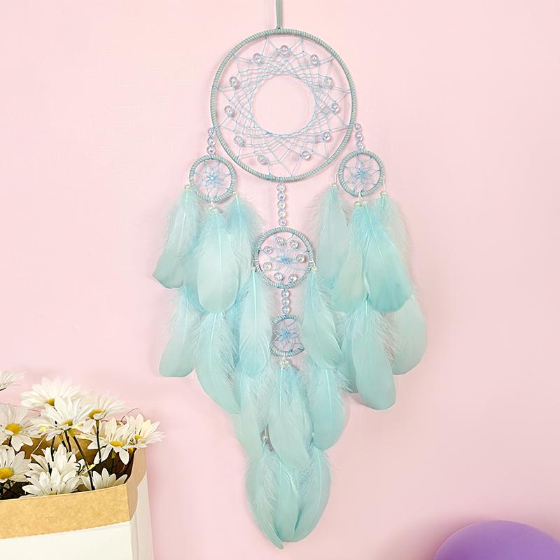 Large Featehrs Dream Catcher with 5 Rings Handmade Wind Chimes Bedroom Decorations Wall Hangings Door Pendants for Girls Gifts зелений
Large Featehrs Dream Catcher with 5 Rings Handmade Wind Chimes Bedroom Decorations Wall Hangings Door Pendants for Girls Gifts зелений
