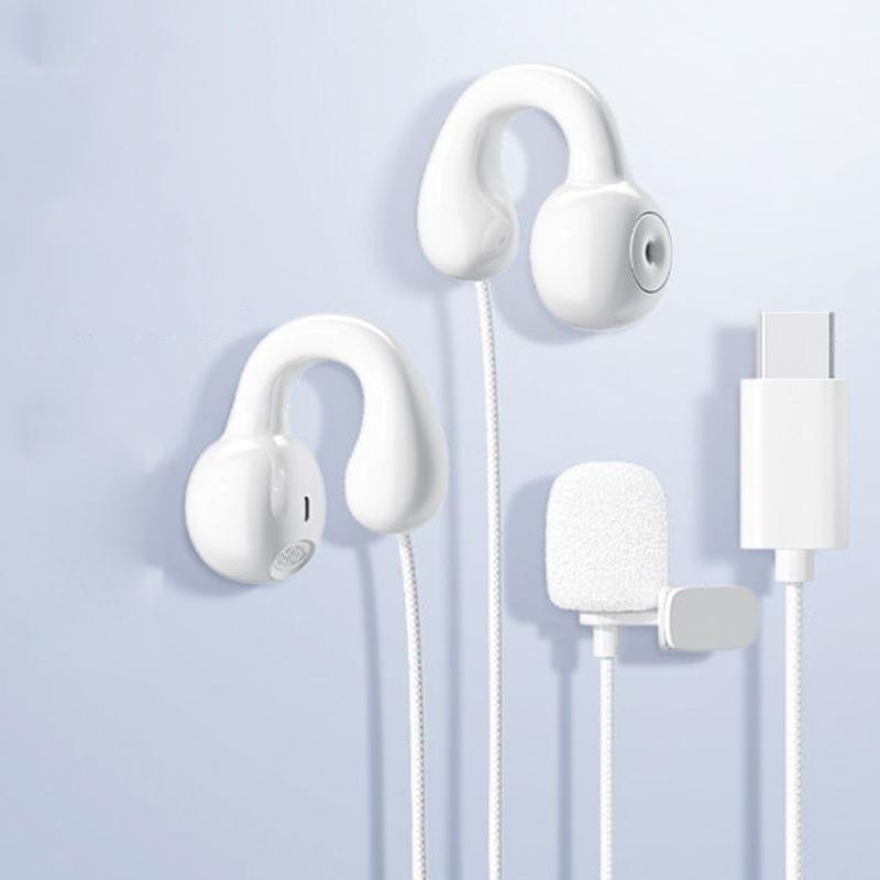 Wired Open Ear Headphones Earclip Air Conduction Music Earbuds Gaming Headset Earphones with Lavalier Microphone 3.5mm/Type-C
Wired Open Ear Headphones Earclip Air Conduction Music Earbuds Gaming Headset Earphones with Lavalier Microphone 3.5mm/Type-C