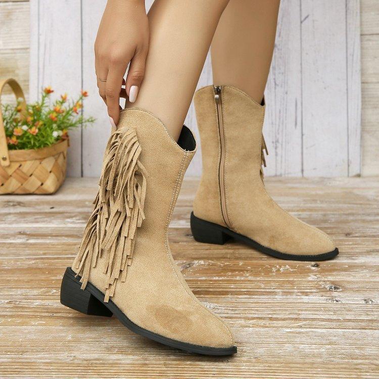 Casual versatile single boots 2025 new large size autumn pointed French thick heel fringed women s Martin boots 43 хакі
Casual versatile single boots 2025 new large size autumn pointed French thick heel fringed women s Martin boots 43 хакі