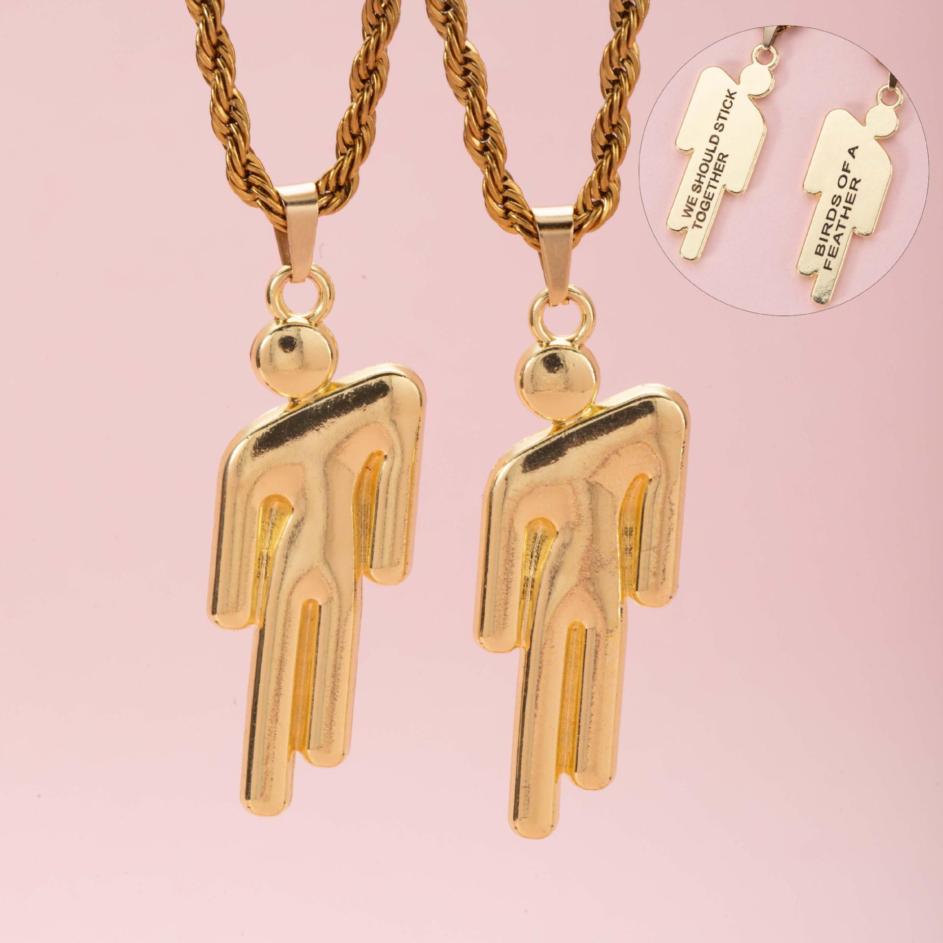 Модная хип-хоп подвеска с двойной кривой головой - Идеальный подарок на День святого Валентина 2-Piece Set золотой
Модная хип-хоп подвеска с двойной кривой головой - Идеальный подарок на День святого Валентина 2-Piece Set золотой